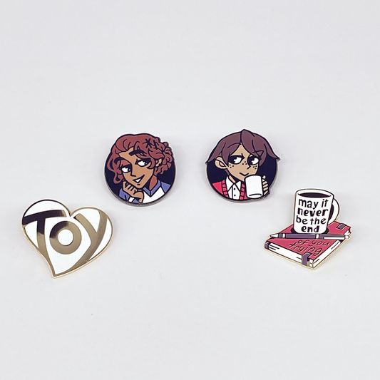 Milo, Liam, TOY Heart, & Journal (Enamel Pins)